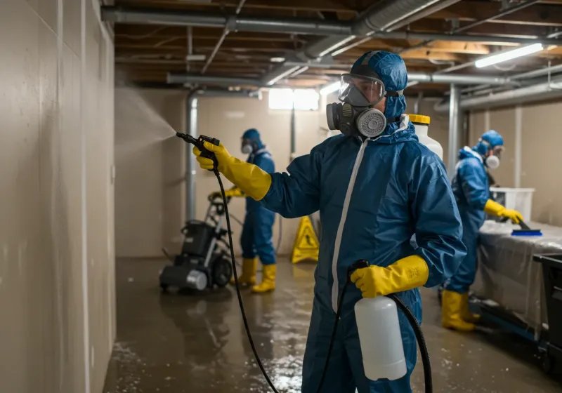 Basement Sanitization and Antimicrobial Treatment process in Pendleton County, WV
