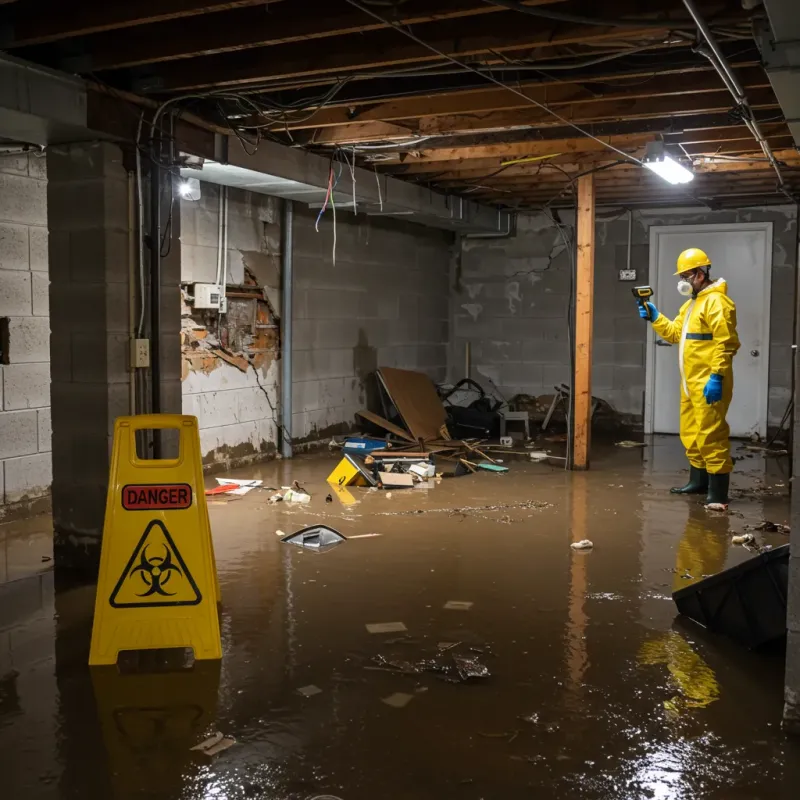 Flooded Basement Electrical Hazard in Pendleton County, WV Property