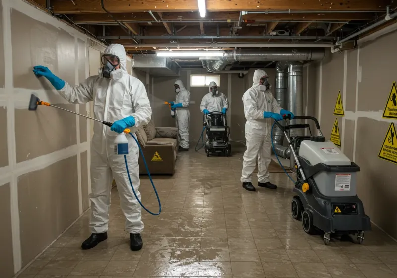 Basement Moisture Removal and Structural Drying process in Pendleton County, WV